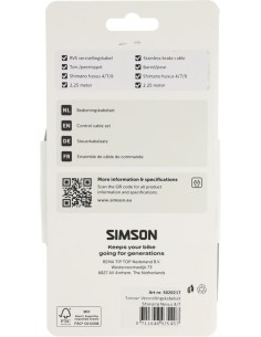 Versnellingskabelset Simson nexus 4/7/8 RVS - grijs 2