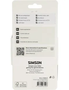 Versnellingskabelset Simson nexus 4/7/8 RVS - grijs 2