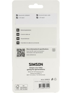 Remkabelset Simson compleet universeel - zwart 2