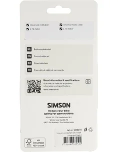 Remkabelset Simson compleet universeel - zwart 2