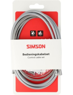 Remkabelset Simson compleet universeel RVS - grijs