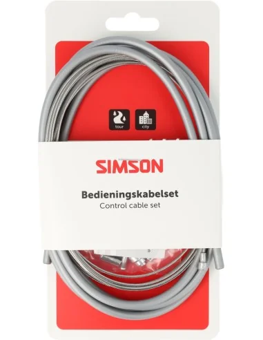 Remkabelset Simson compleet universeel RVS - grijs