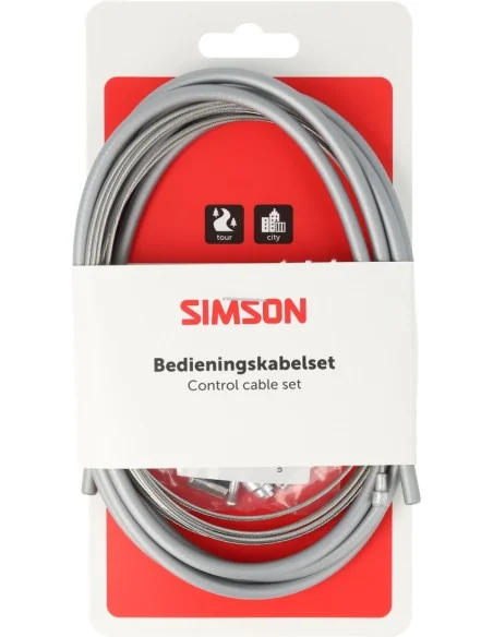 Remkabelset Simson compleet universeel RVS - grijs