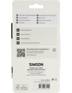 Trommelremkabelset Simson compleet universeel RVS - zwart 2