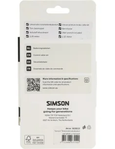 Trommelremkabelset Simson compleet universeel RVS - zwart 2