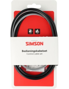 Versnellingskabelset Simson compleet SA - zwart