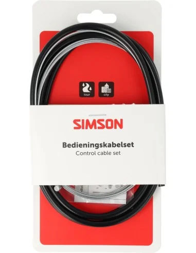Versnellingskabelset Simson compleet SA - zwart