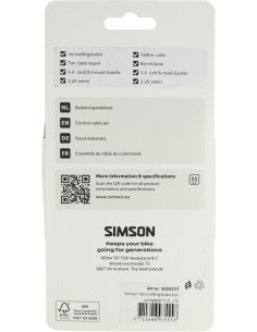 Versnellingskabelset Simson compleet SA - zwart 2