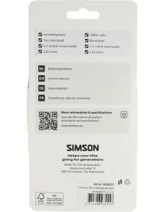 Versnellingskabelset Simson compleet SA - zwart 2
