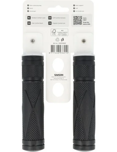 Handvatten Simson Comfort 135/135 mm met snijlijn - Zwart