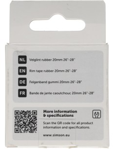 Velglint Simson 26-28" 20mm breed - zwart 2