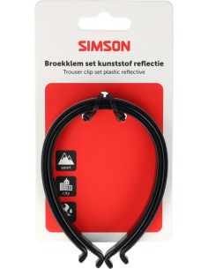 Broekklemmen Simson kunststof reflecterend
