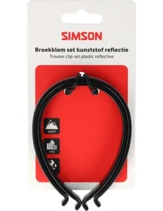 Broekklemmen Simson kunststof reflecterend