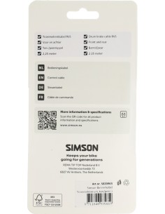 Trommelrem binnenkabel Simson universeel RVS - zilver 2