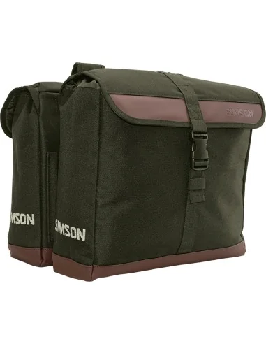 Dubbele fietstas Simson Urban 35 liter - olijf groen