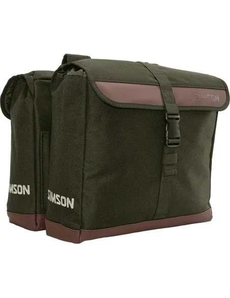 Dubbele fietstas Simson Urban 35 liter - olijf groen