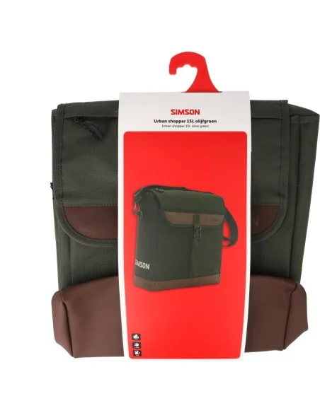 Enkele fietstas Simson urban 15 liter - olijf groen