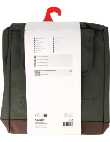 Enkele fietstas Simson urban 15 liter - olijf groen