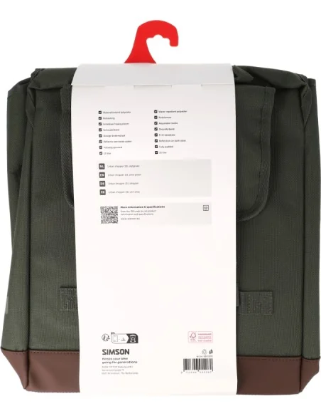Enkele fietstas Simson urban 15 liter - olijf groen
