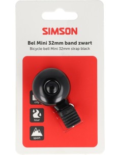 Fietsbel Simson Mini met flexibele band 32mm - zwart 2