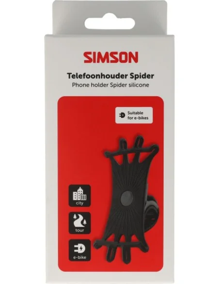 Telefoonhouder Simson siliconen universeel - zwart