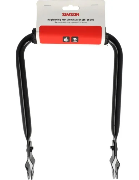 Rugleuning Simson 15-16cm - Zwart