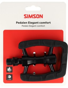 Pedaalset Simson Elegant Comfort - Zwart