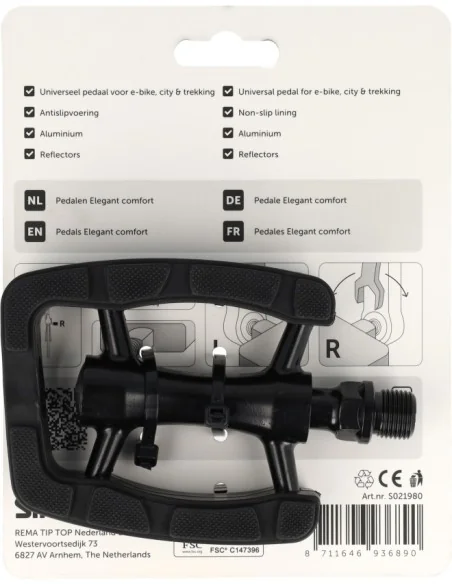Pedaalset Simson Elegant Comfort - Zwart