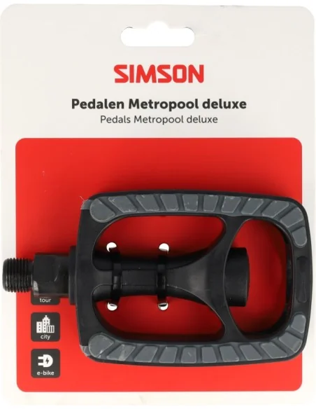 Pedaalset Simson Metropool De Luxe - zwart