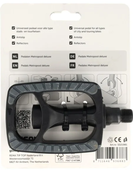 Pedaalset Simson Metropool De Luxe - zwart