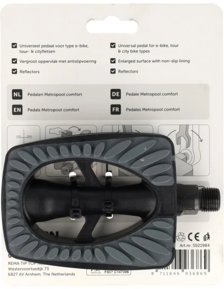 Pedaalset Simson Metropool Comfort - zwart