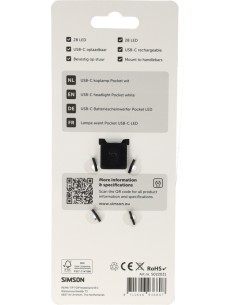 Koplamp LED Simson Pocket USB-C - wit 2