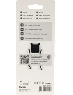 Koplamp LED Simson Pocket USB-C - wit 2