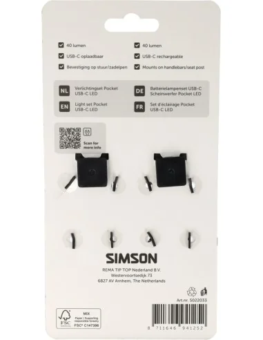 Verlichtingsset Simson Aurora Pocket