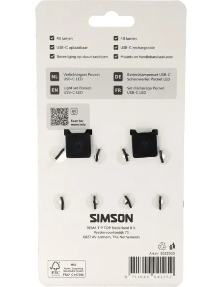 Verlichtingsset Simson Aurora Pocket
