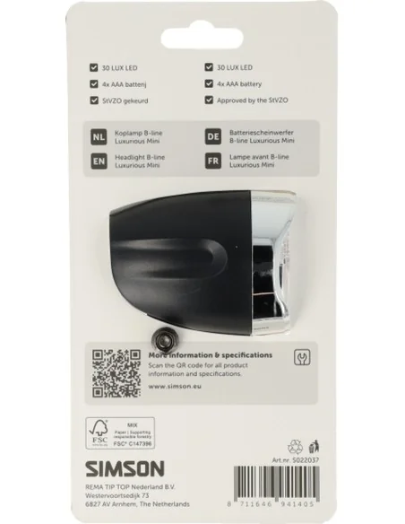 Koplamp Simson aurora B-line luxurious mini