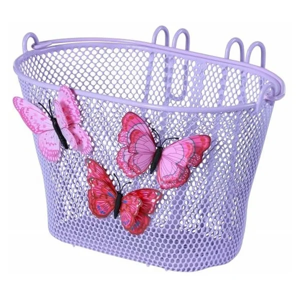 Kinderfietsmand Basil Jasmin Butterfly 28 x 20 x 19 cm - lila