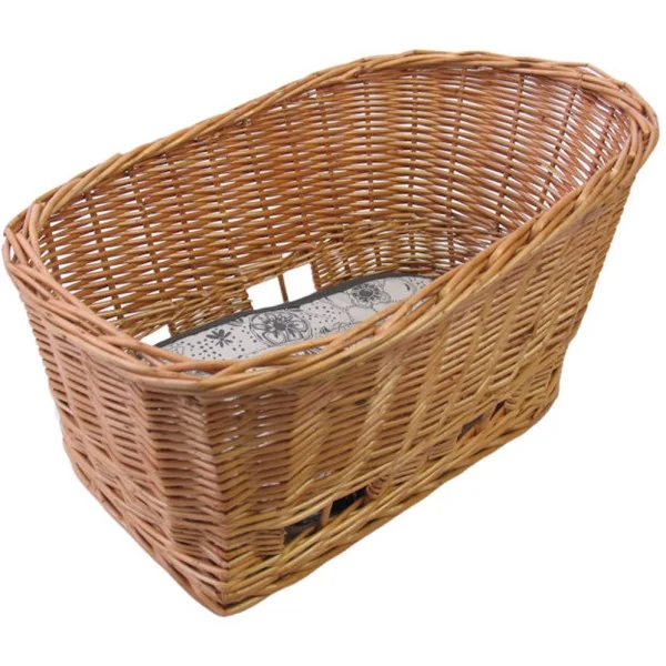 Rieten hondenfietsmand Basil Pasja middel 45cm met snelsluiting 45 x 37 x 31cm