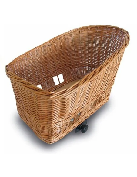 Rieten hondenfietsmand Basil Pasja large 50cm met snelsluiting 50 x 42 x 33 cm