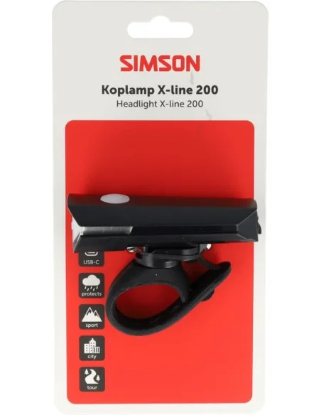 Koplamp Simson aurora X-line 200