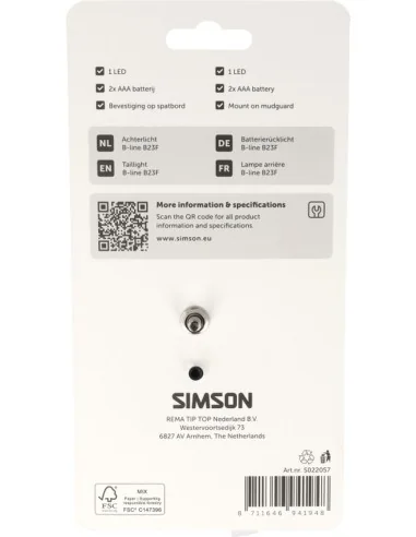Achterlicht Simson aurora B-line b23f