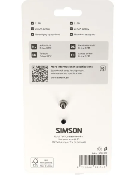 Achterlicht Simson aurora B-line b23f