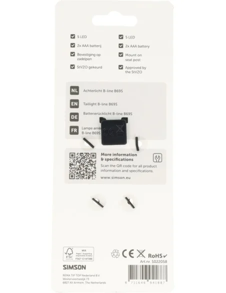 Achterlicht Simson aurora B-line b69s