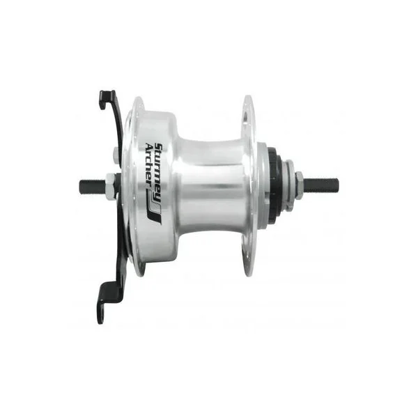 Versnellingsnaaf 3 speed Sturmey Archer XL-RD3 90 mm trommelremnaaf - 36 gaats - zilver