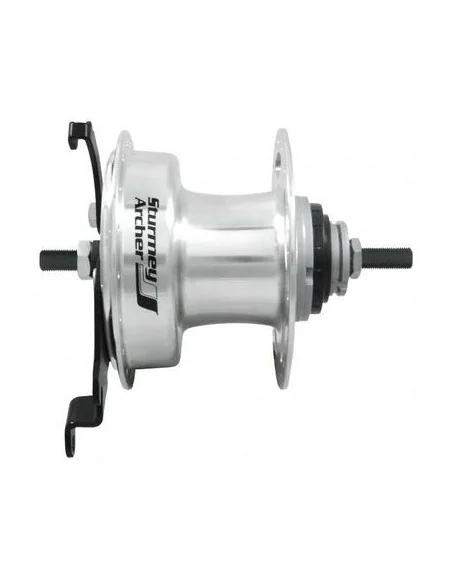 Versnellingsnaaf 3 speed Sturmey Archer XL-RD3 90 mm trommelremnaaf - 36 gaats - zilver