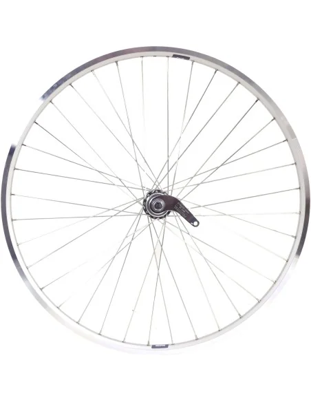 Achterwiel 28 x 1/4" ZAC 19 met favorit remnaaf - zilver