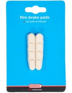 Vervangingspad V-Brake Elvedes 5mm white compound t.b.v. Shimano remschoenen (1 paar)