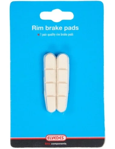 Vervangingspad V-Brake Elvedes 5mm white compound t.b.v. Shimano remschoenen (1 paar)