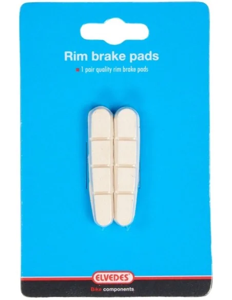Vervangingspad V-Brake Elvedes 5mm white compound t.b.v. Shimano remschoenen (1 paar)