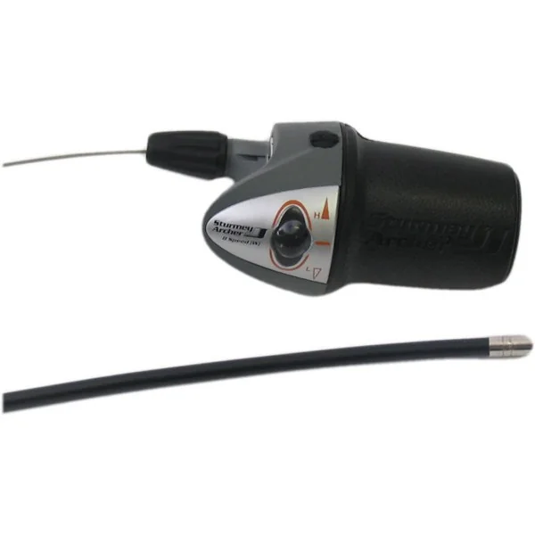 Draaiversteller 8 speed Sturmey Archer HSJ-955 Twistgrip - Zwart/Zilver